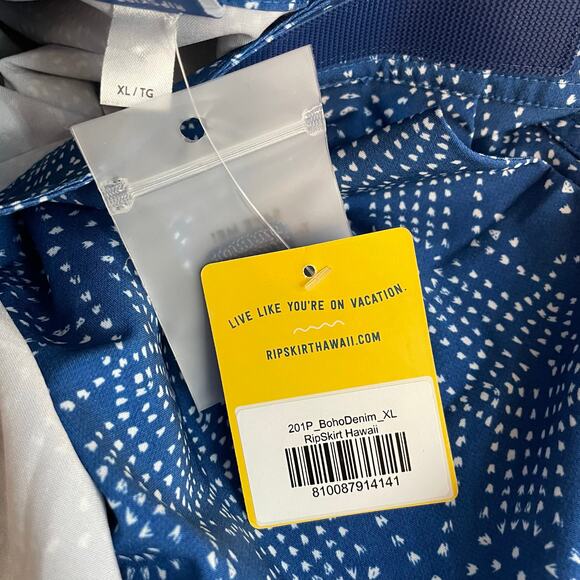 Ripskirt Hawaii Boho Denim Lightweight Adjustable Wrap Skirt Length 2 womens XL - Picture 12 of 17